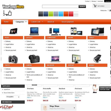 mega menu prestashop|Megamenu Custommer .